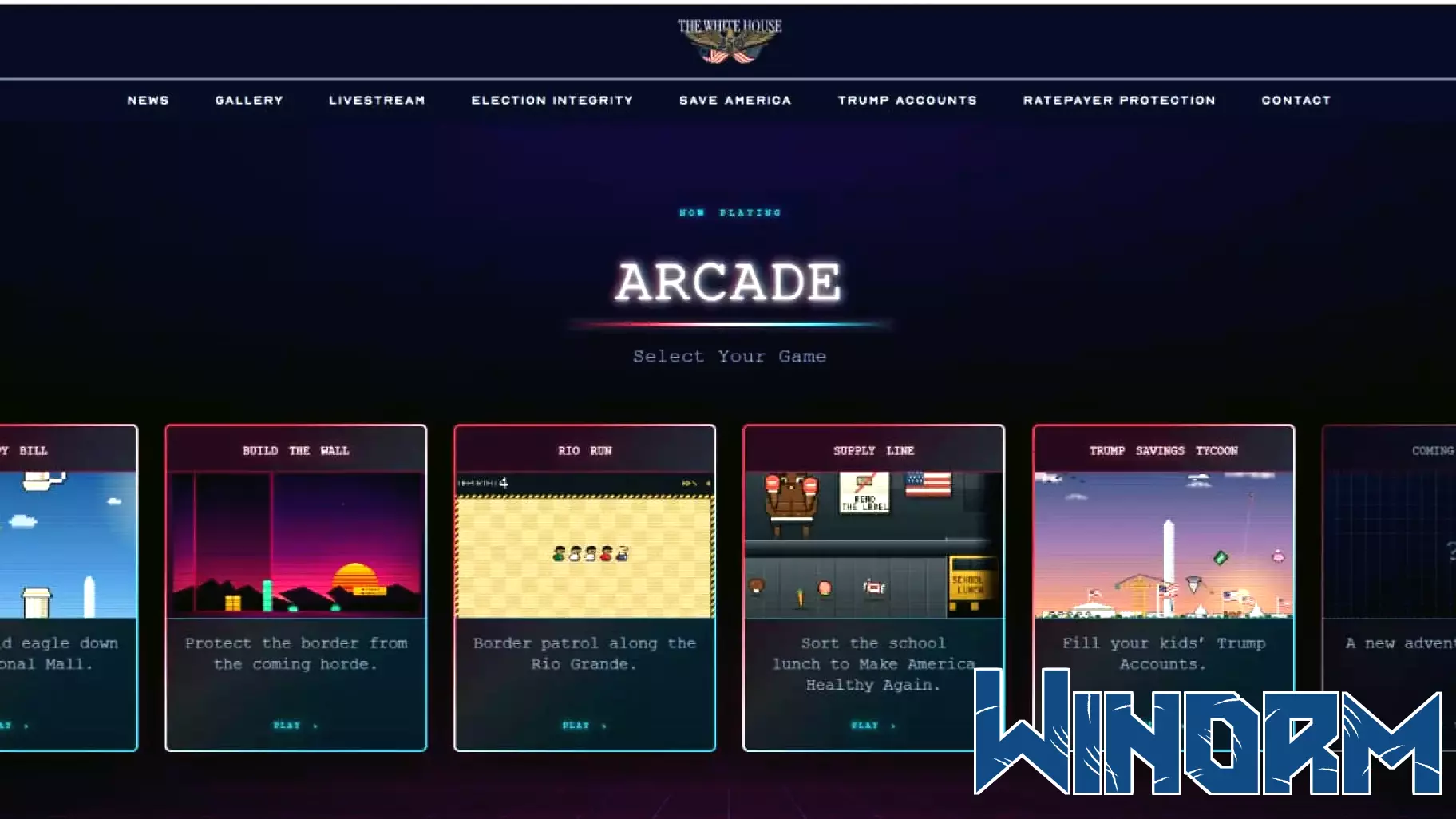 White House launches ‘arcade’ website featuring games based on ICE raids, MAHA movement